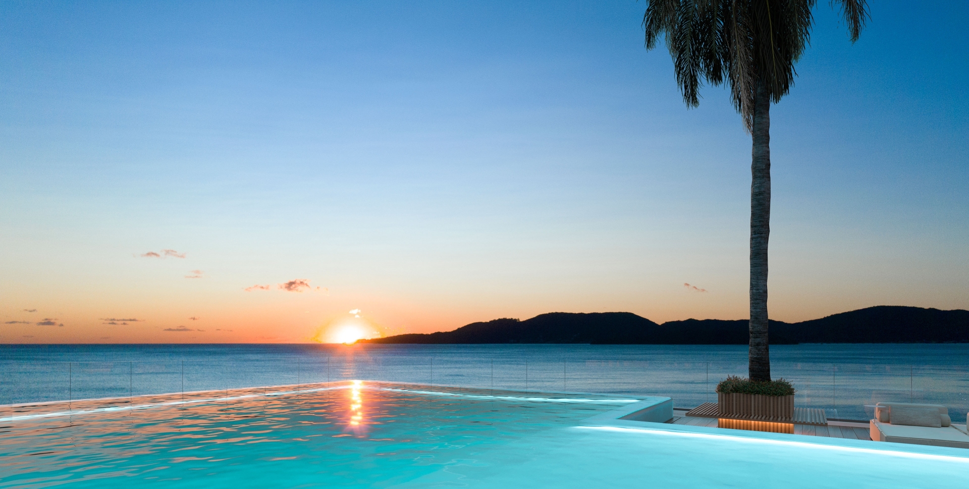 Piscina Externa com Borda Infinita